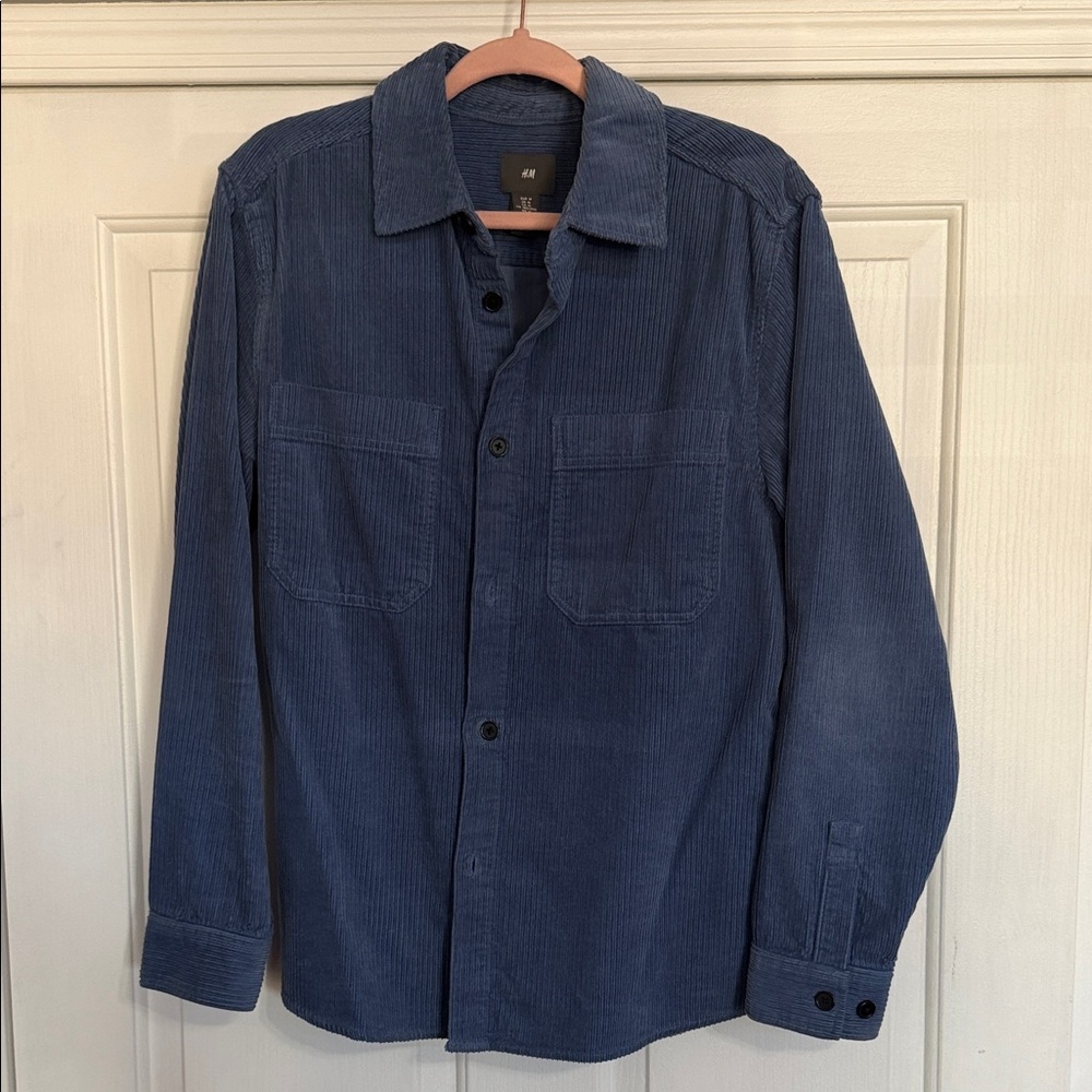 Men's Blue Corduroy Shirt
